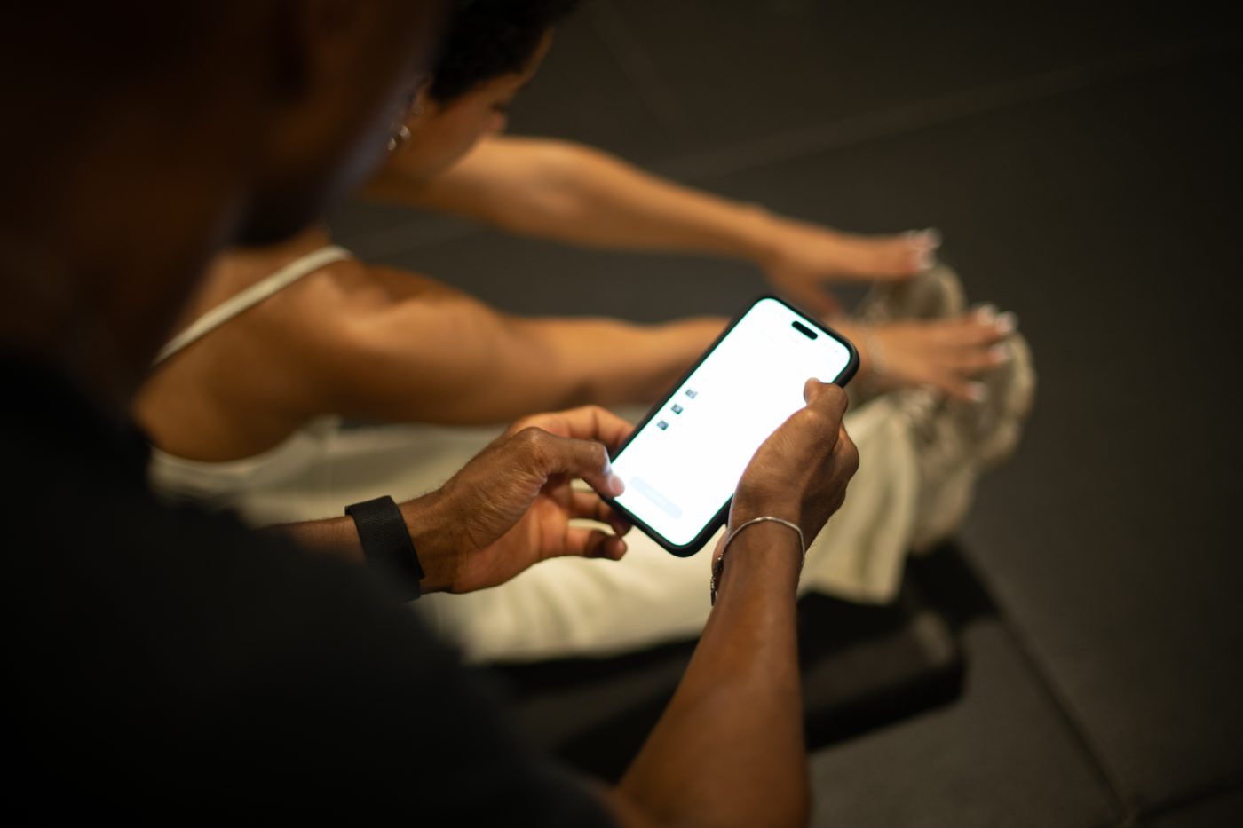 Reviewing training progress with a client in New York City
